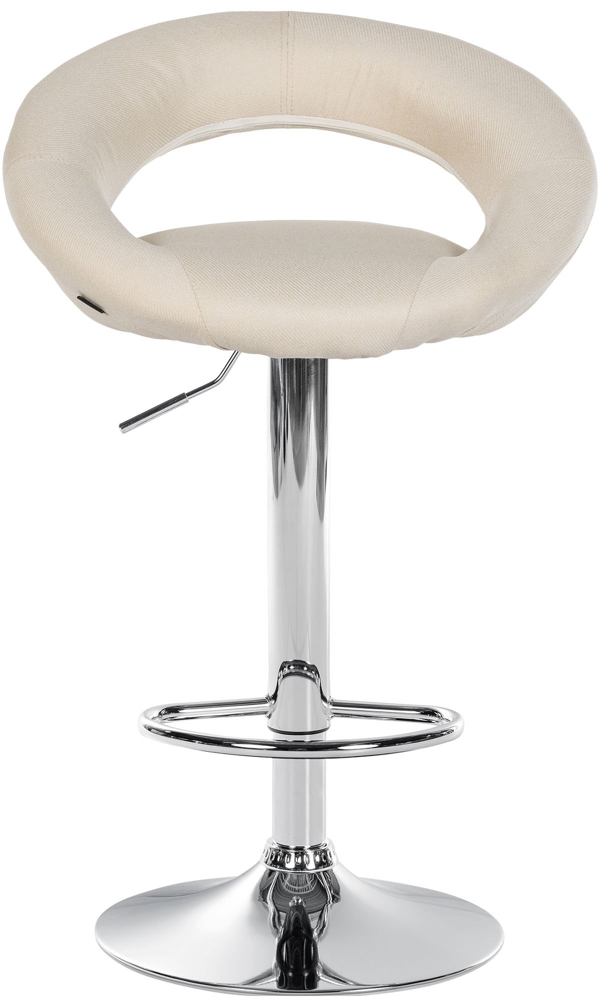 Barhocker Olinda Stoff creme chrom