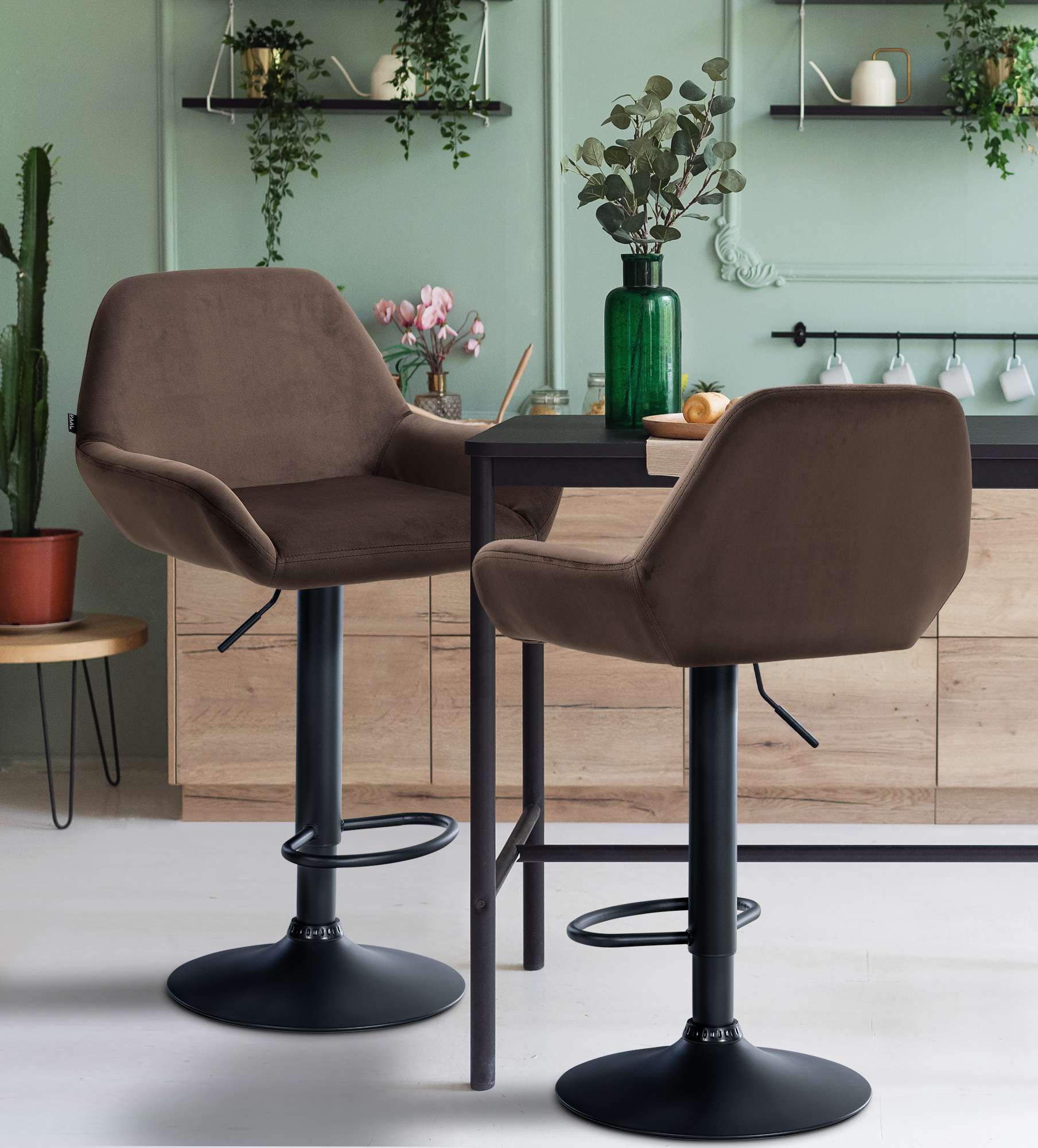 2er Set Barhocker Braga Samt