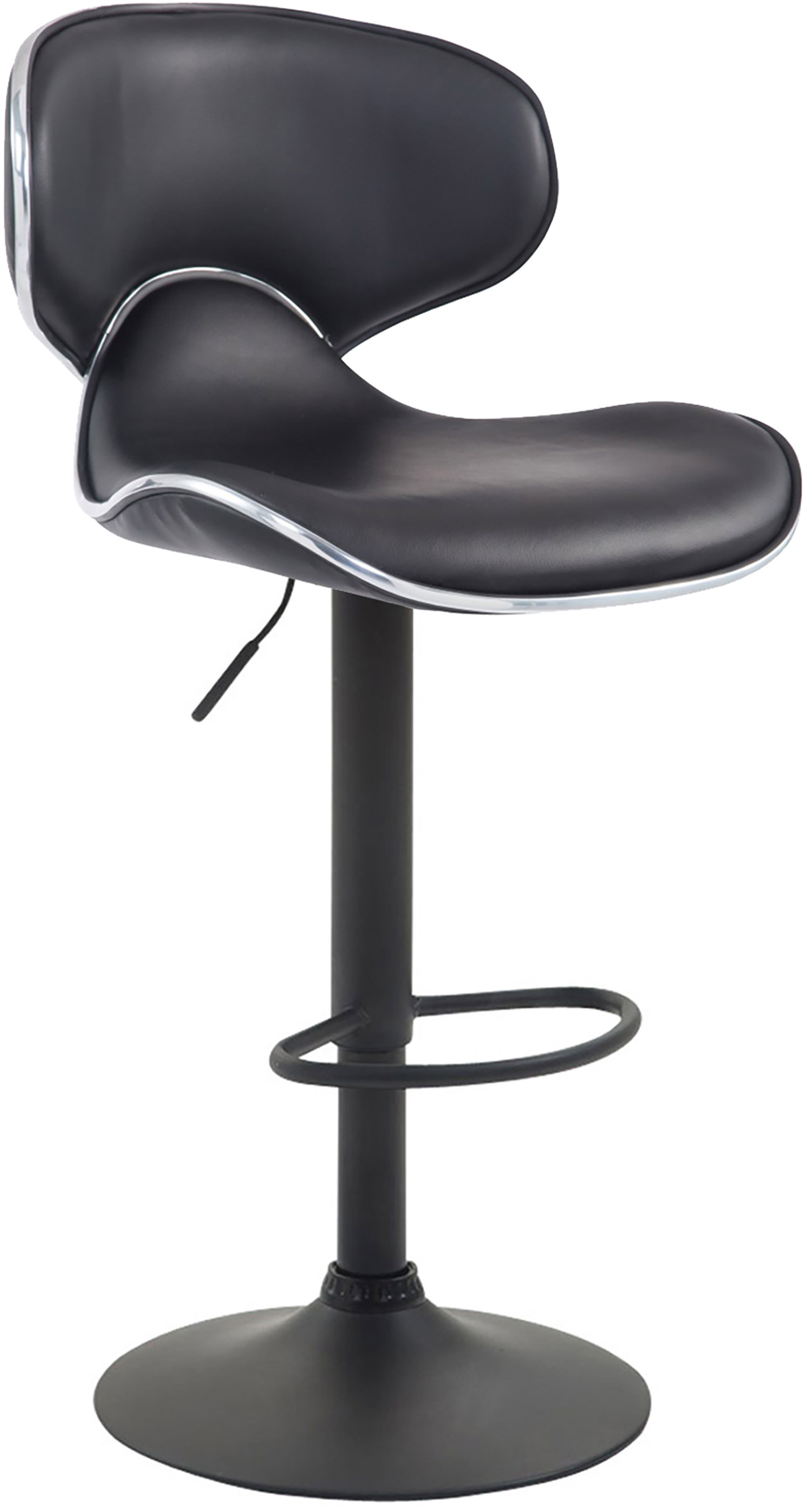 2er Set Barhocker Las Vegas Kunstleder schwarz schwarz