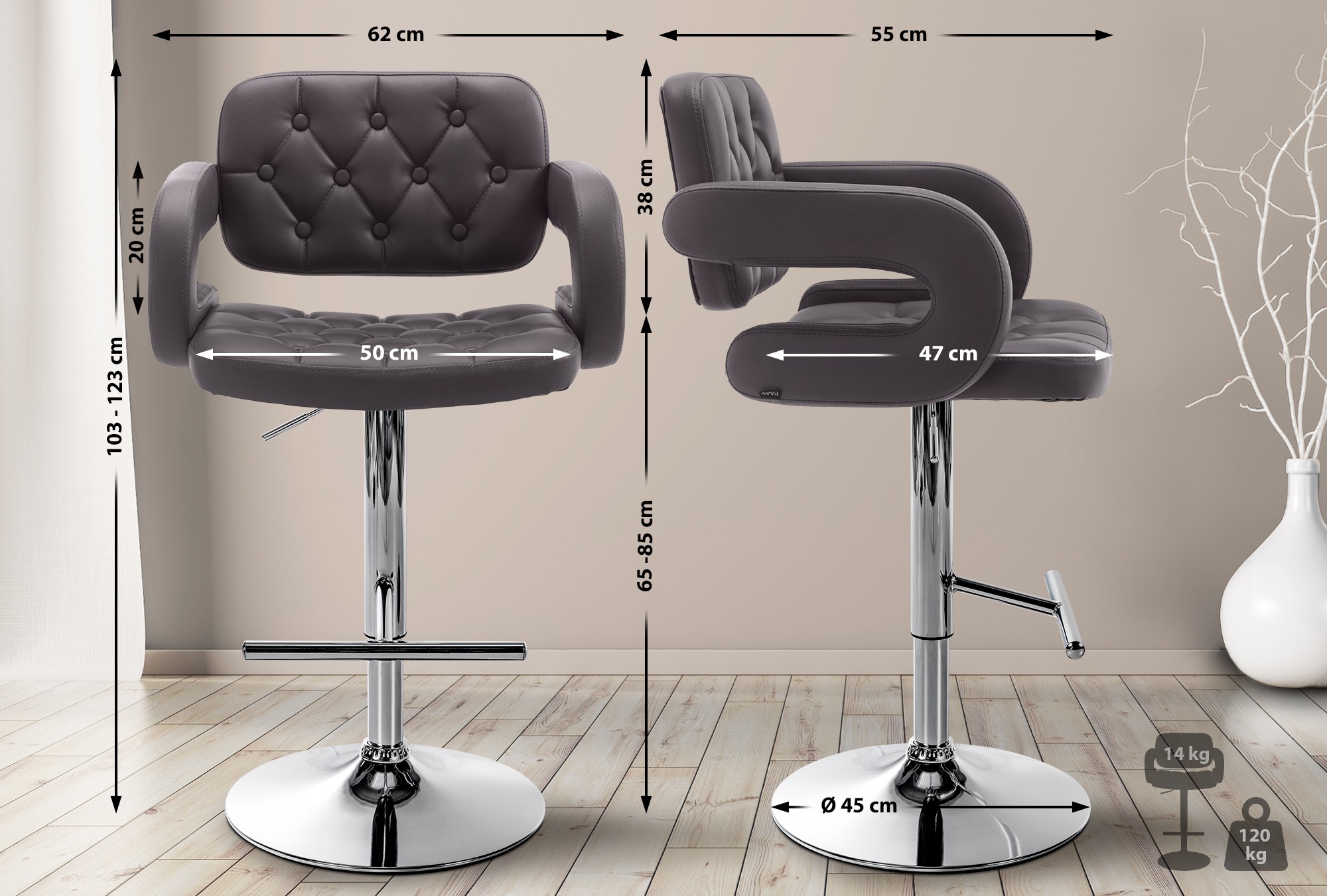 Barhocker Dublin Kunstleder