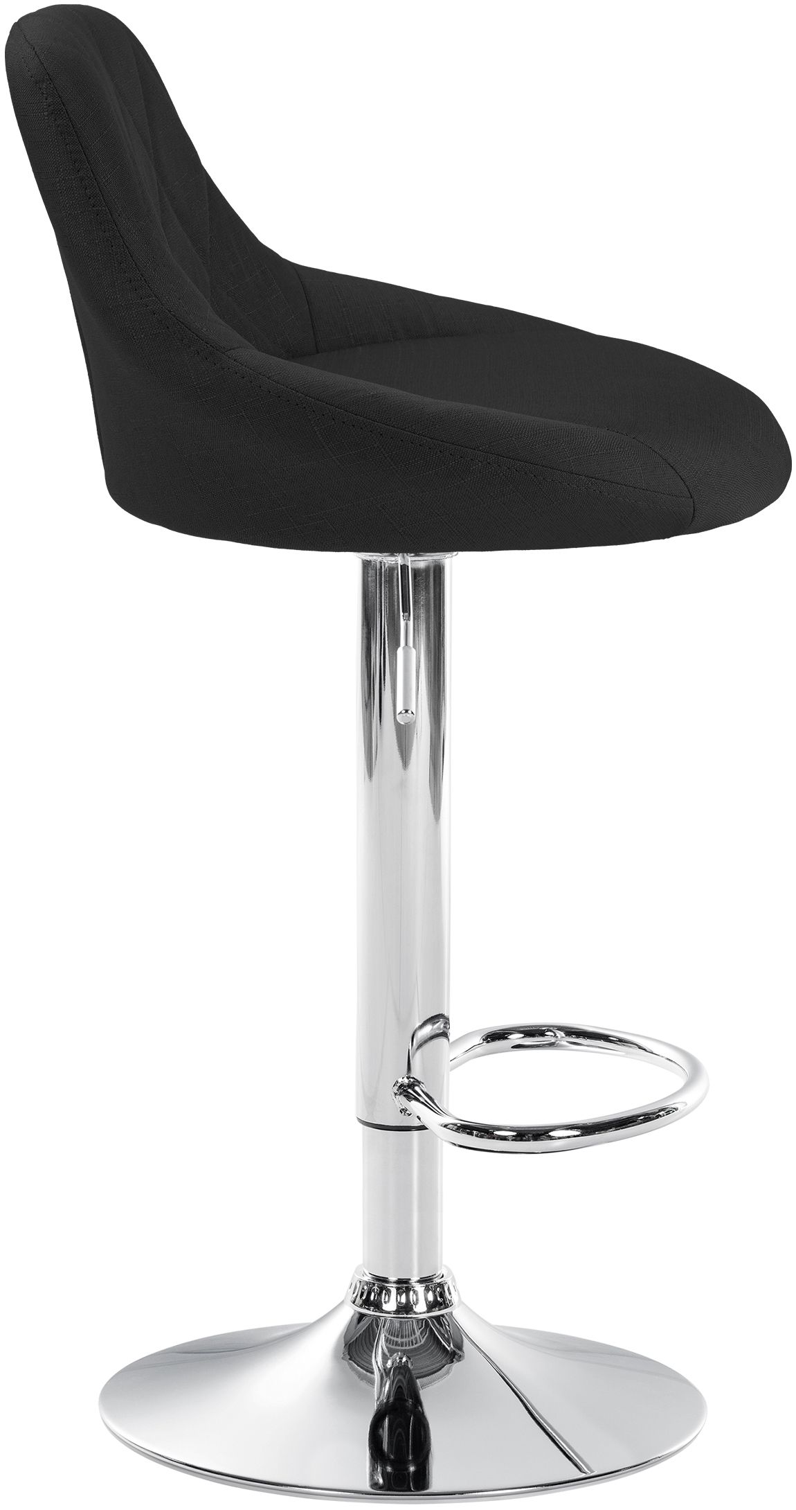 Barhocker Lazio Stoff schwarz chrom